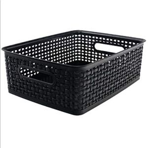 NWT Advantus Weave Design Plastic Medium Bin